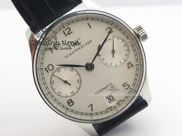 Portuguese Real PR IW500704 ZF 1:1 Best Edition On Black Leather Strap A Snug 7374