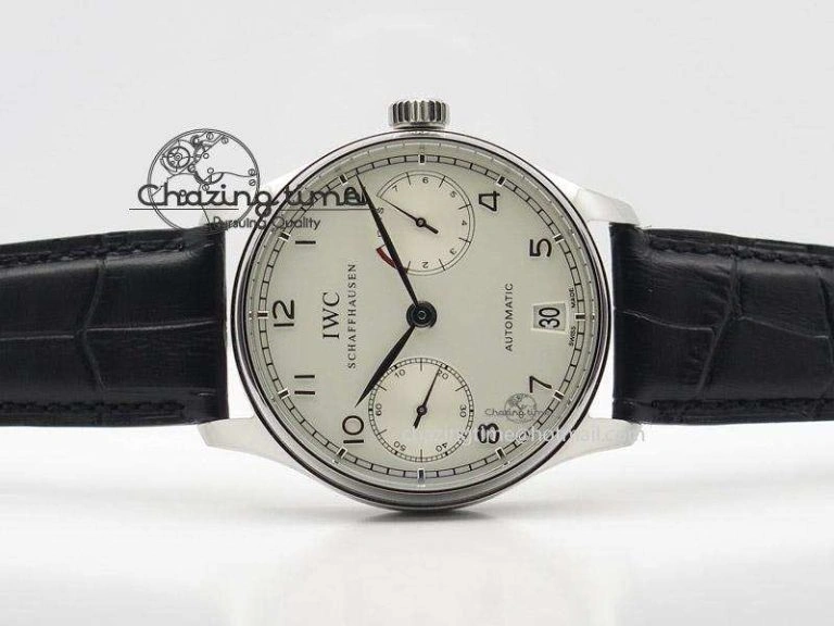 Portuguese Real PR IW500704 ZF 1:1 Best Edition On Black Leather Strap A Snug 7374