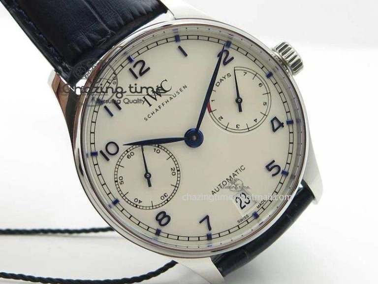 Portuguese Real PR IW500705 ZF 1:1 Best Edition On Blue Leather Strap A52010 V Snug 7310