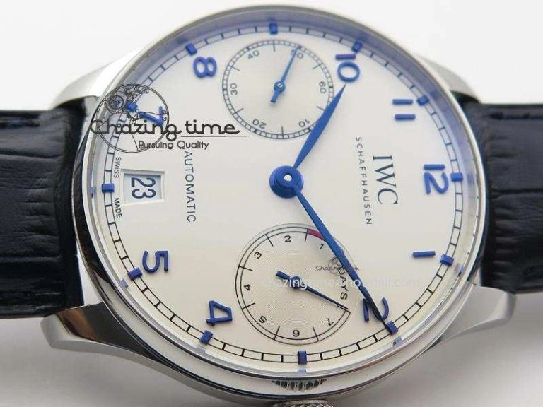Portuguese Real PR IW500705 ZF 1:1 Best Edition On Blue Leather Strap A52010 V Snug 7310