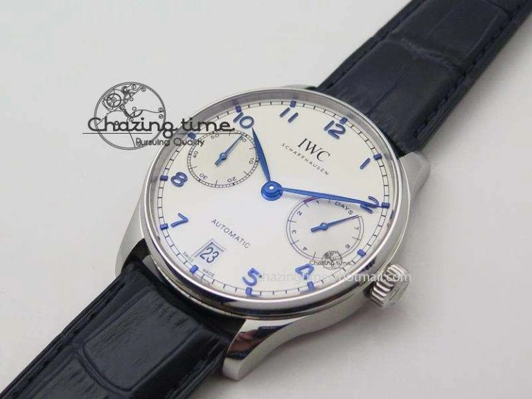 Portuguese Real PR IW500705 ZF 1:1 Best Edition On Blue Leather Strap A52010 V Snug 7310