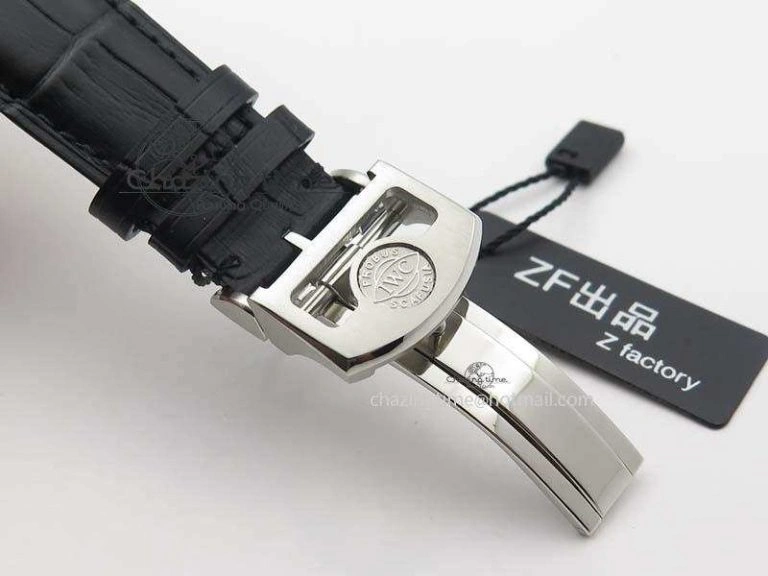Portuguese Real PR IW500708 ZF 1:1 Best Edition Green Dial On Black Leather Strap A52010 V SmoothTexture 7260