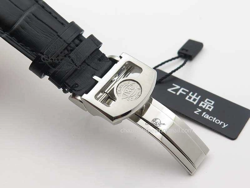 Portuguese Real PR IW500708 ZF 1:1 Best Edition Green Dial On Black Leather Strap A52010 V SmoothTexture 7260
