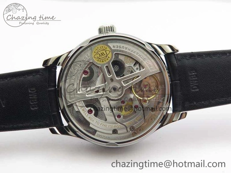 Portuguese Real PR IW500710 ZF 1:1 Best Edition Blue Dial On Black Leather Strap A52010 V Unisex 7234