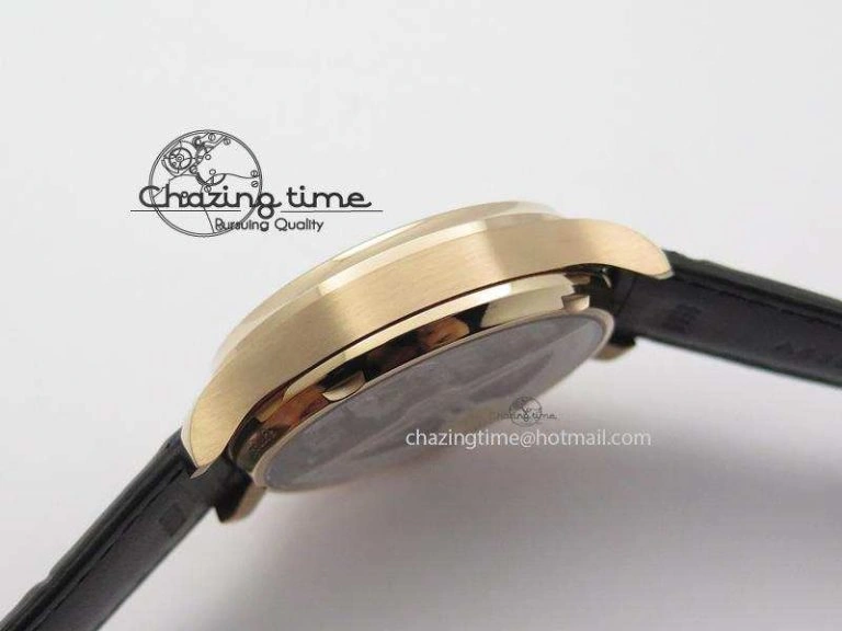 SoftTouch Portuguese Real PR RG IW5007 ZF 1:1 Best Edition Black Dial On Black Leather Strap A52010 V 7304