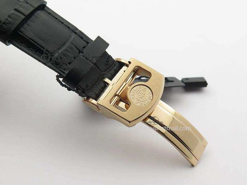 SoftTouch Portuguese Real PR RG IW5007 ZF 1:1 Best Edition Black Dial On Black Leather Strap A52010 V 7304