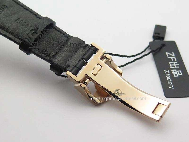 SoftTouch Portuguese Real PR RG IW5007 ZF 1:1 Best Edition Black Dial On Black Leather Strap A52010 V 7304