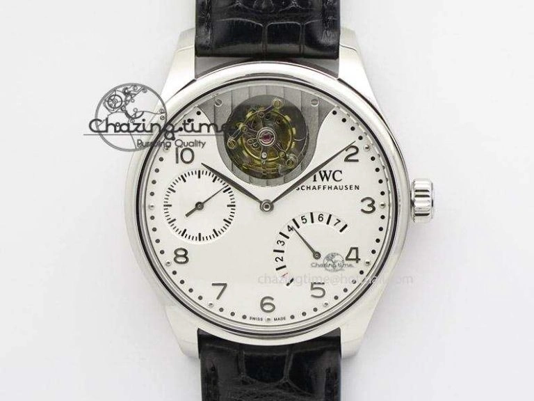 Portuguese Real PR RG IW500701 ZF 1:1 Best Edition On Brown Leather Strap A52010 V SoftTouch 7302