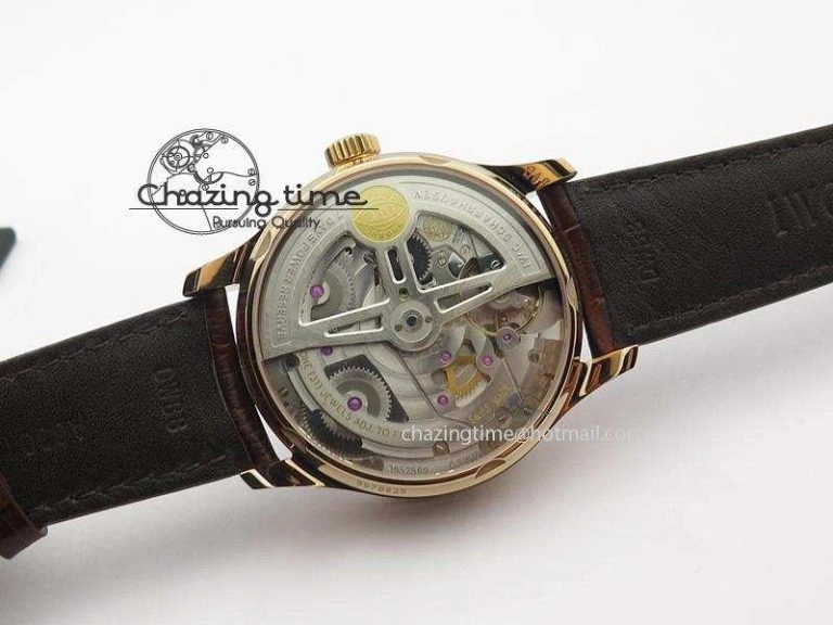 Portuguese Real PR RG IW500701 ZF 1:1 Best Edition On Brown Leather Strap A52010 V SoftTouch 7302