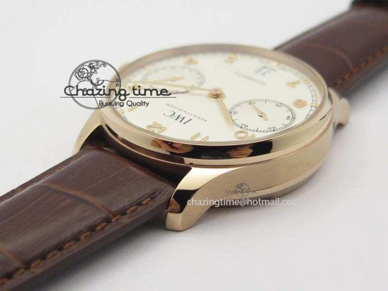 Portuguese Real PR RG IW500701 ZF 1:1 Best Edition On Brown Leather Strap A52010 V SoftTouch 7302