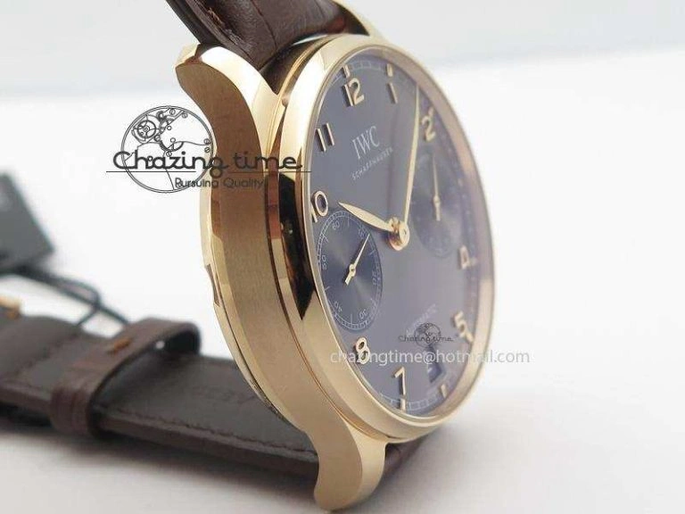 WaterResistant Portuguese Real PR RG IW500702 ZF 1:1 Best Edition On Brown Leather Strap A52010 V 7303