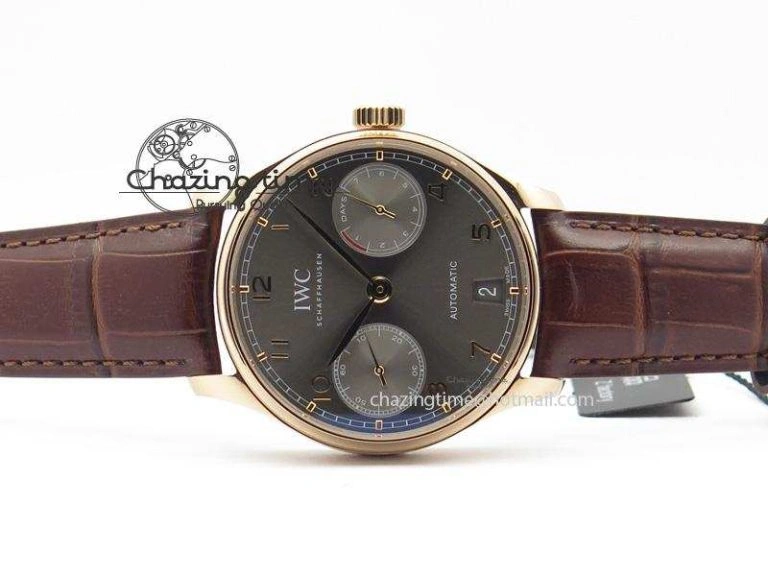 WaterResistant Portuguese Real PR RG IW500702 ZF 1:1 Best Edition On Brown Leather Strap A52010 V 7303