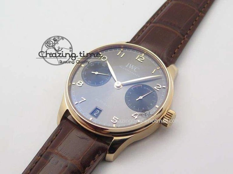 WaterResistant Portuguese Real PR RG IW500702 ZF 1:1 Best Edition On Brown Leather Strap A52010 V 7303