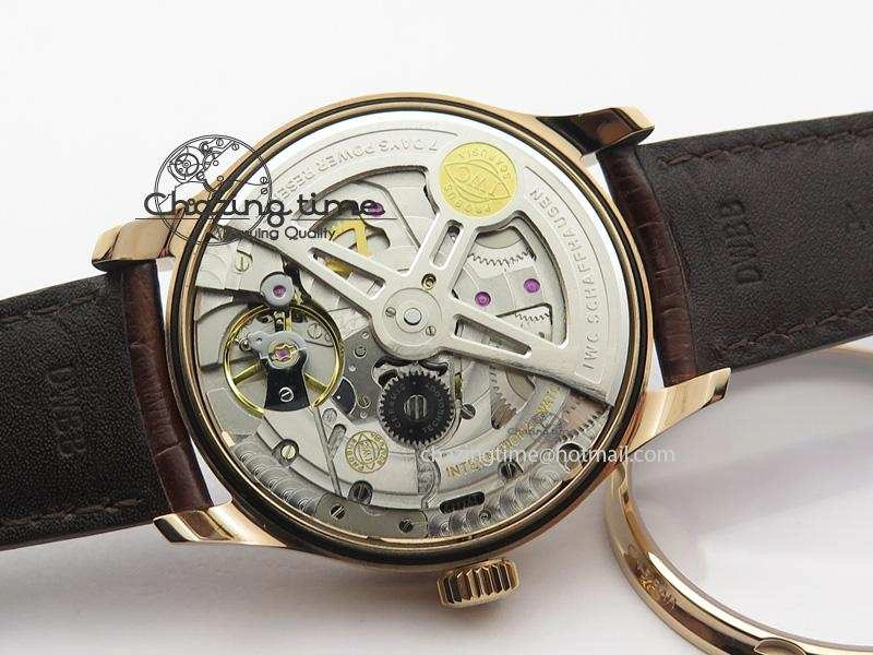 WaterResistant Portuguese Real PR RG IW500702 ZF 1:1 Best Edition On Brown Leather Strap A52010 V 7303