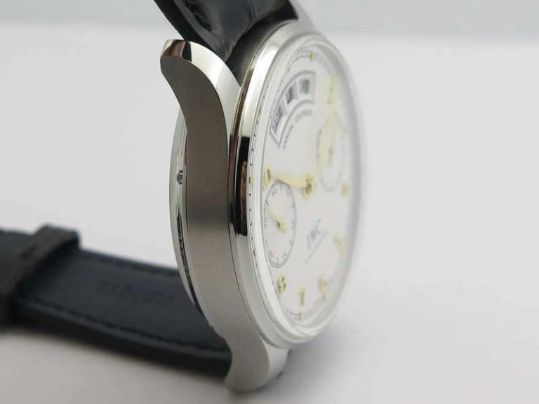 MoistureWicking Portuguese Real PR Real Annual Calendar IW5035 YLF 1:1 Best Edition White Dial On Leather Strap A 7243
