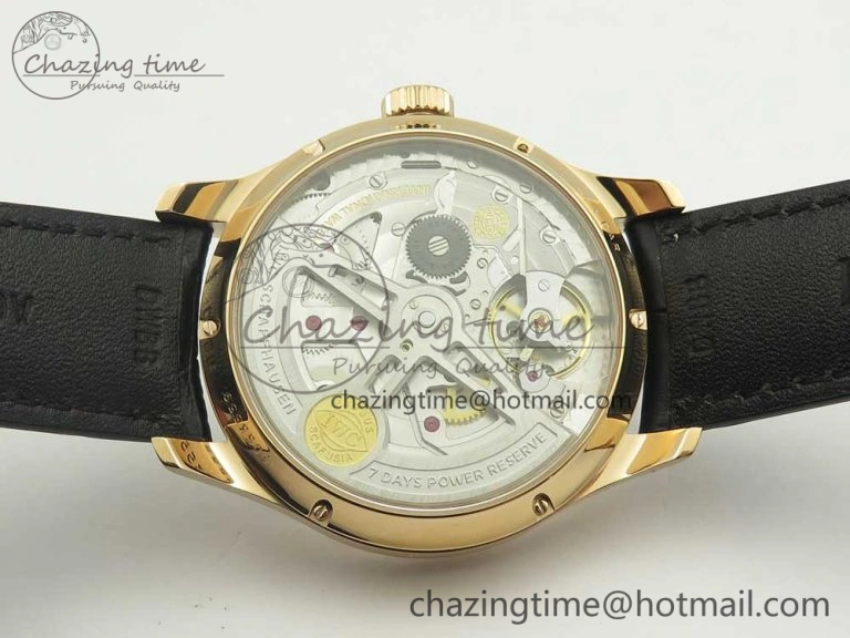 Portuguese Real PR Real Annual Calendar IW503501 RG ZF 1:1 Best Edition White Dial on Black Leather Strap A Neat 7150