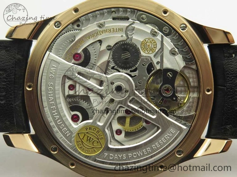 Portuguese Real PR Real Annual Calendar IW503501 RG ZF 1:1 Best Edition White Dial on Black Leather Strap A Neat 7150
