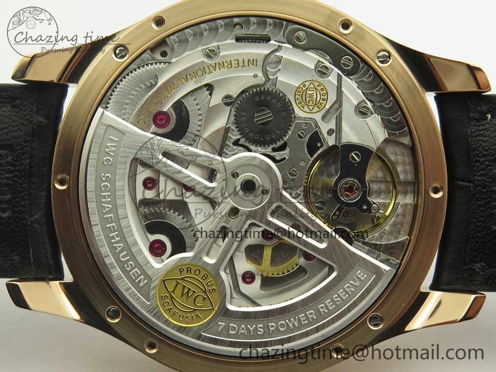 Portuguese Real PR Real Annual Calendar IW503501 RG ZF 1:1 Best Edition White Dial on Black Leather Strap A Neat 7150