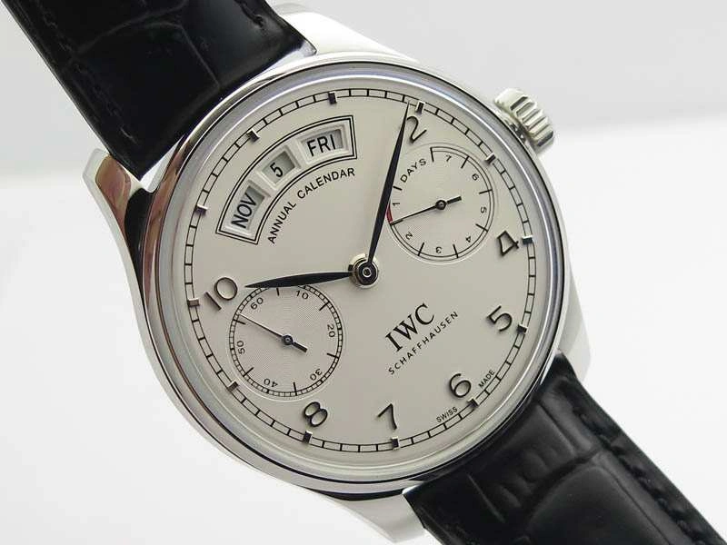 Portuguese Real PR Real Annual Calendar IW503501 YLF 1:1 Best Edition White Dial On Leather Strap A Unisex 7241