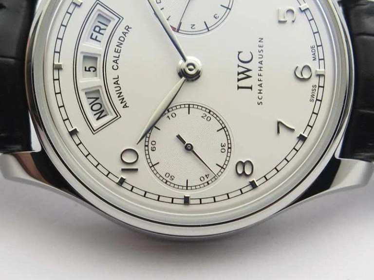 Portuguese Real PR Real Annual Calendar IW503501 YLF 1:1 Best Edition White Dial On Leather Strap A Unisex 7241