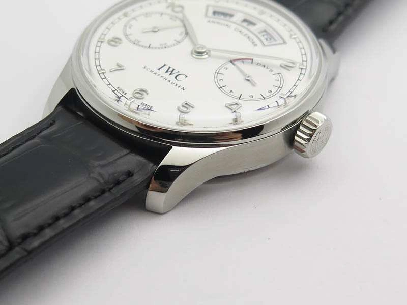 Portuguese Real PR Real Annual Calendar IW503501 YLF 1:1 Best Edition White Dial On Leather Strap A Unisex 7241