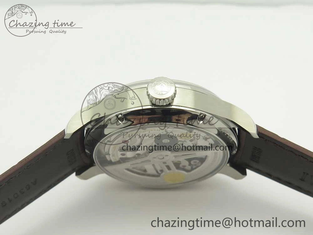 Portuguese Real PR Real Annual Calendar IW503501 ZF 1:1 Best Edition White Dial on Brown Leather Strap A TravelReady 7157