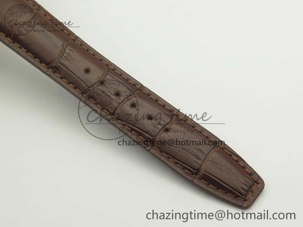 Portuguese Real PR Real Annual Calendar IW503501 ZF 1:1 Best Edition White Dial on Brown Leather Strap A TravelReady 7157