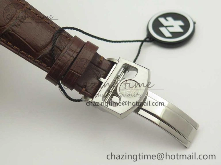 Portuguese Real PR Real Annual Calendar IW503501 ZF 1:1 Best Edition White Dial on Brown Leather Strap A TravelReady 7157