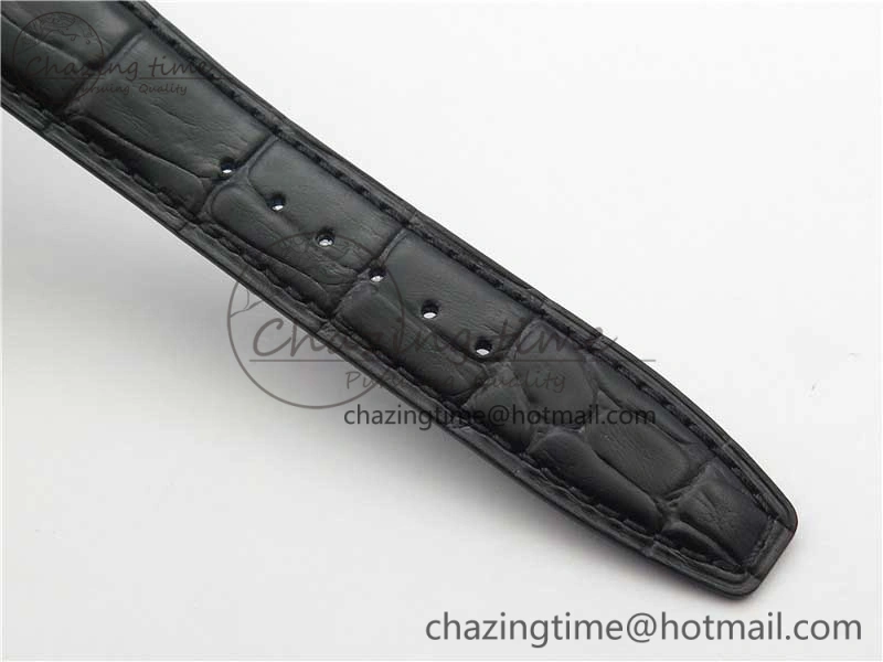 Portuguese Real PR Real Annual Calendar IW503502 ZF 1:1 Best Edition Black Dial Steel Markers on Black Leather Strap A TechFriendly 7134