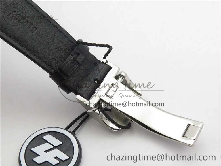 Portuguese Real PR Real Annual Calendar IW503502 ZF 1:1 Best Edition Black Dial Steel Markers on Black Leather Strap A TechFriendly 7134