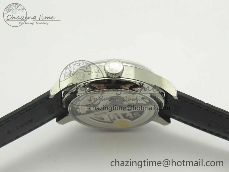 WaterResistant Portuguese Real PR Real Annual Calendar IW503502 ZF 1:1 Best Edition Blue Dial on Black Leather Strap A 7152