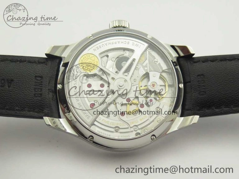 WaterResistant Portuguese Real PR Real Annual Calendar IW503502 ZF 1:1 Best Edition Blue Dial on Black Leather Strap A 7152