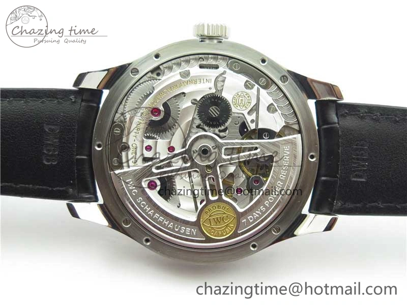 Portuguese Real PR Real Annual Calendar IW503510 ZF 1:1 Best Edition Green Dial on Black Leather Strap A Durable 7097