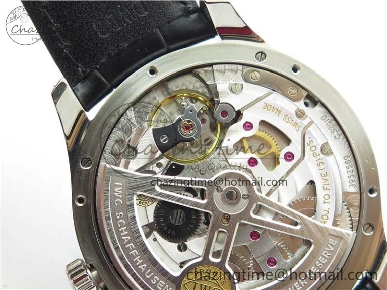 Portuguese Real PR Real Annual Calendar IW503510 ZF 1:1 Best Edition Green Dial on Black Leather Strap A Durable 7097