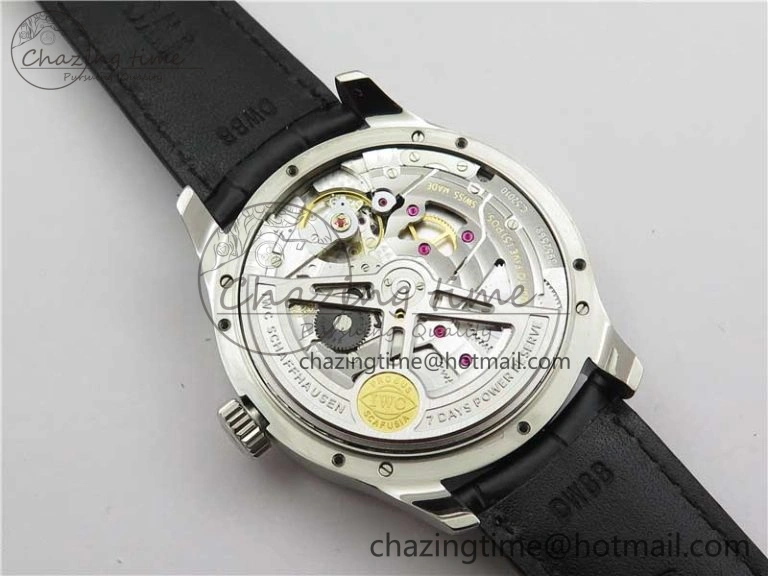 Portuguese Real PR Real Annual Calendar IW503510 ZF 1:1 Best Edition Green Dial on Black Leather Strap A Durable 7097