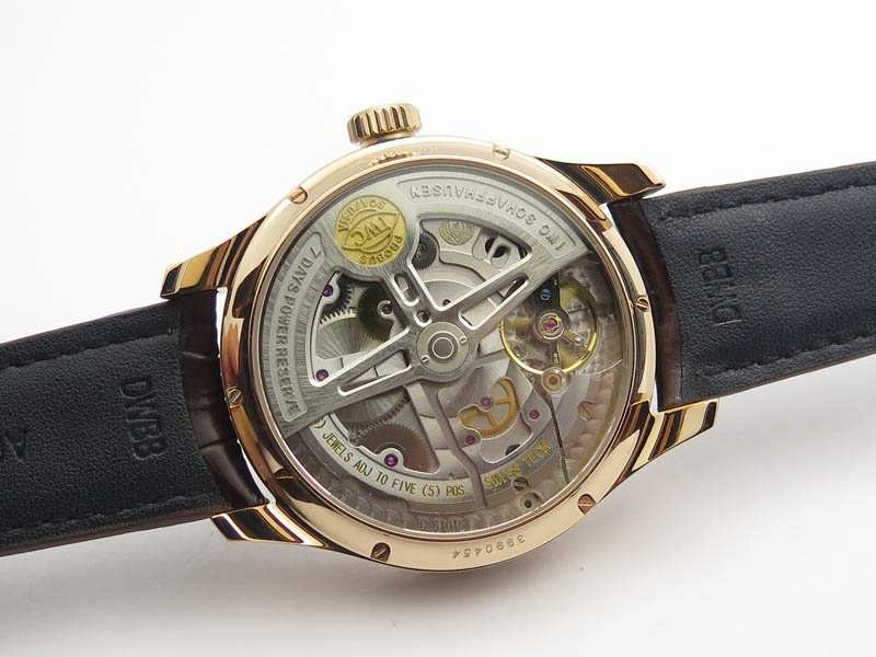 WaterResistant Portuguese Real PR Real Annual Calendar RG IW503504 YLF 1:1 Best Edition White Dial On Leather Strap A 7242
