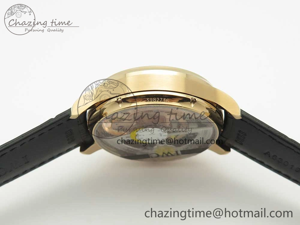 ZeroBulk Portuguese Tourbillon IW5046 RG ZF Best Edition Gray Dial on Black Leather Strap 7142