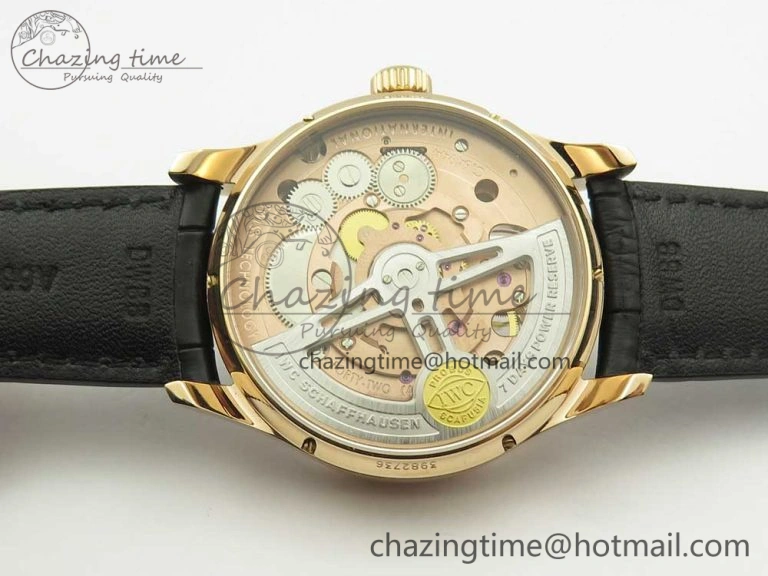 ZeroBulk Portuguese Tourbillon IW5046 RG ZF Best Edition Gray Dial on Black Leather Strap 7142