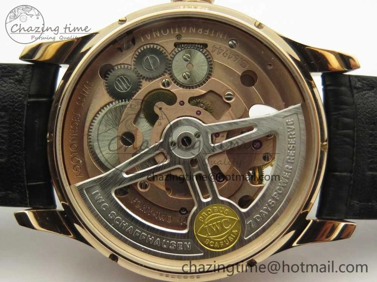 ZeroBulk Portuguese Tourbillon IW5046 RG ZF Best Edition Gray Dial on Black Leather Strap 7142