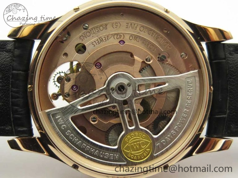 ZeroBulk Portuguese Tourbillon IW5046 RG ZF Best Edition Gray Dial on Black Leather Strap 7142
