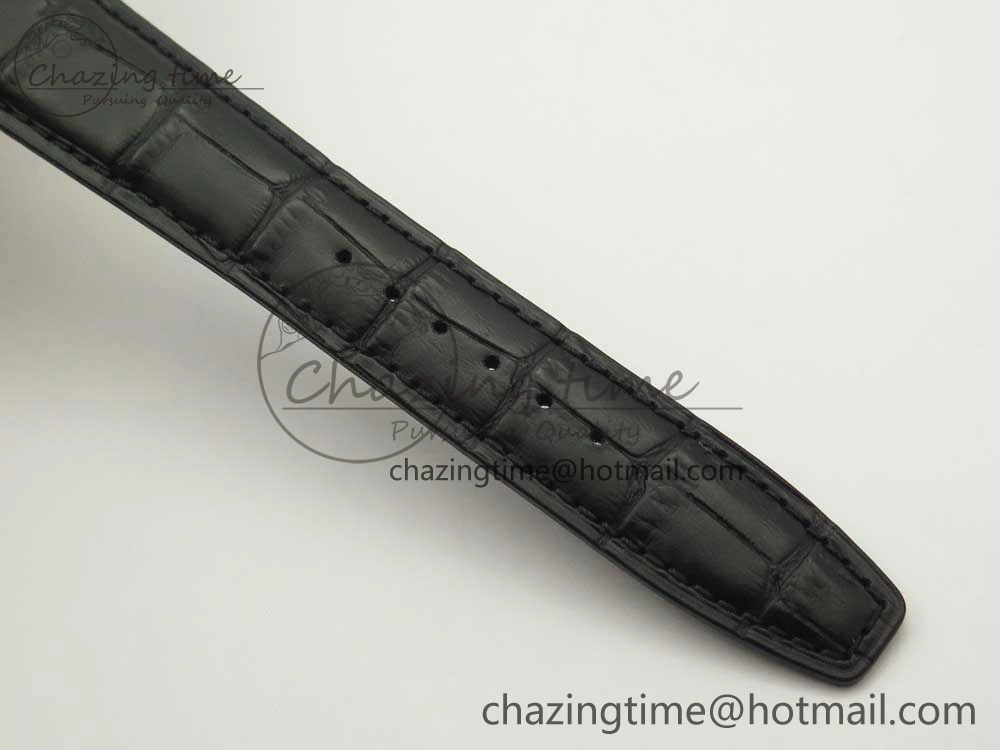 ZeroBulk Portuguese Tourbillon IW5046 RG ZF Best Edition Gray Dial on Black Leather Strap 7142