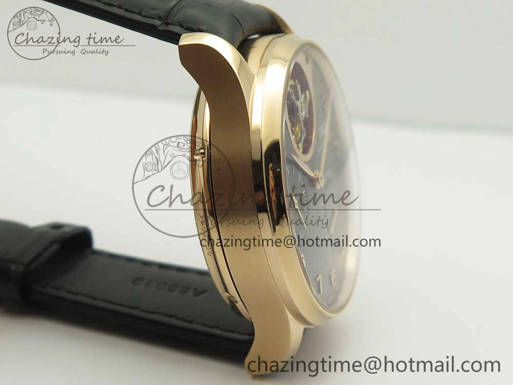 ZeroBulk Portuguese Tourbillon IW5046 RG ZF Best Edition Gray Dial on Black Leather Strap 7142