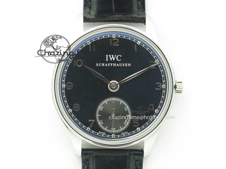 Portuguese Tourbillon IW5046 RG ZF Best Edition White Dial on Brown Leather Strap Snug 7144