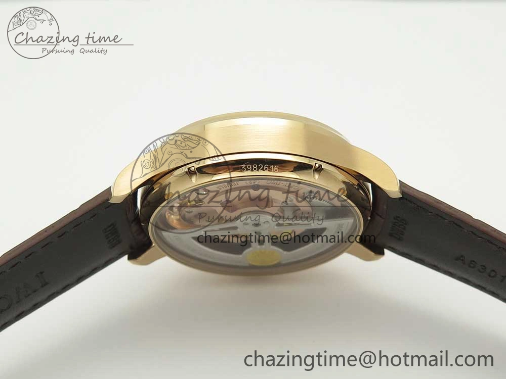 Portuguese Tourbillon IW5046 RG ZF Best Edition White Dial on Brown Leather Strap Snug 7144