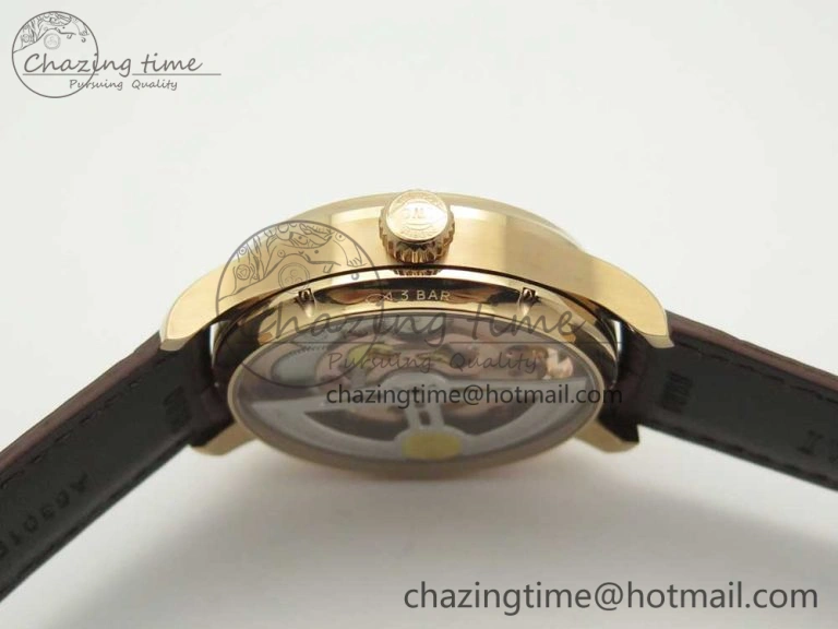 Portuguese Tourbillon IW5046 RG ZF Best Edition White Dial on Brown Leather Strap Snug 7144