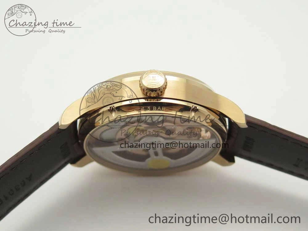 Portuguese Tourbillon IW5046 RG ZF Best Edition White Dial on Brown Leather Strap Snug 7144