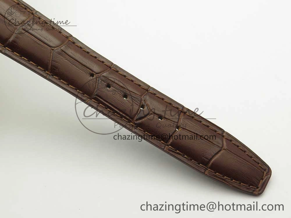 Portuguese Tourbillon IW5046 RG ZF Best Edition White Dial on Brown Leather Strap Snug 7144
