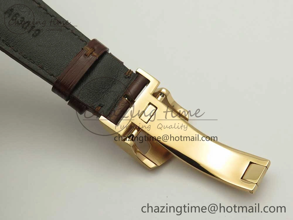 Portuguese Tourbillon IW5046 RG ZF Best Edition White Dial on Brown Leather Strap Snug 7144
