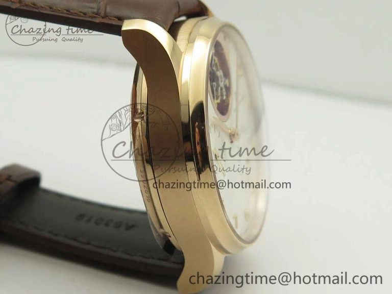 Portuguese Tourbillon IW5046 RG ZF Best Edition White Dial on Brown Leather Strap Snug 7144
