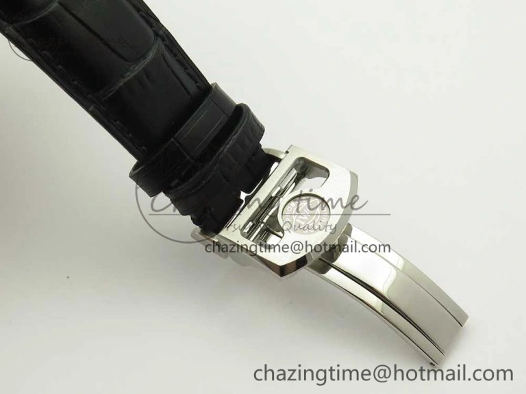 Portuguese Tourbillon IW5046 SS ZF Best Edition Gray Dial on Black Leather Strap Stylish 7147